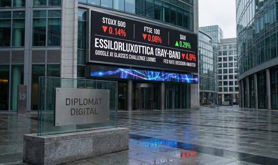 European Markets Edge Lower as Fed Rate Decision Looms; EssilorLuxottica Slides After Google AI Push