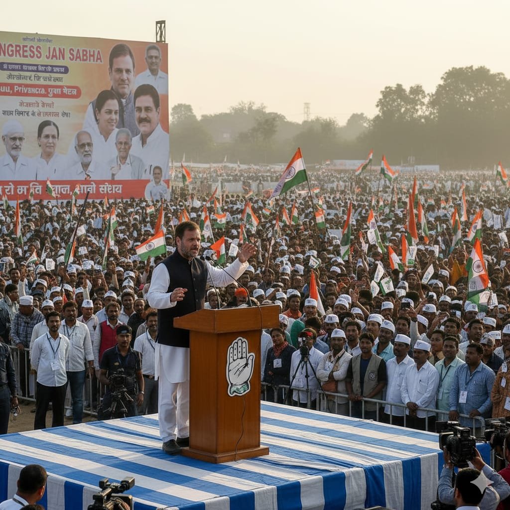 Congress’s Mega Rally In New Delhi: Rahul Gandhi Pledges To Defeat RSS-BJP With Truth and Nonviolence
