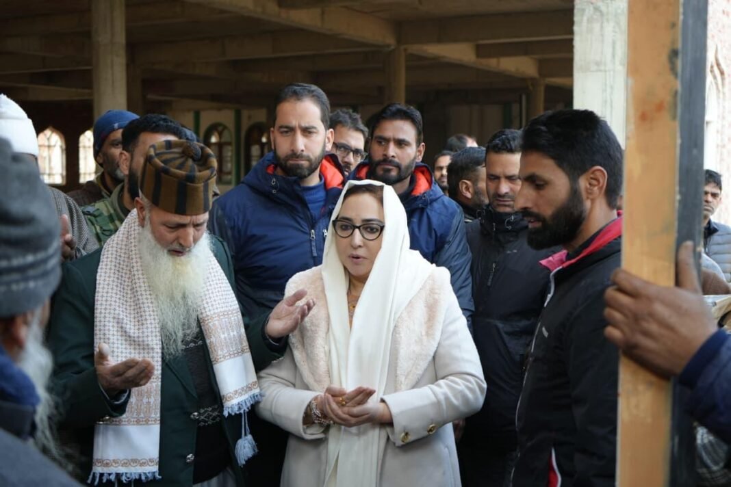 Darakhshan Andrabi inaugurate Ornamental Panel Dome for shrine and Administrative Block at Kabamarg Ziyarat