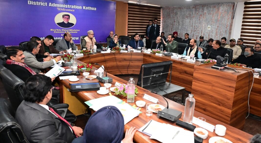 CM Omar Abdullah chairs District Review meeting of Kathua district