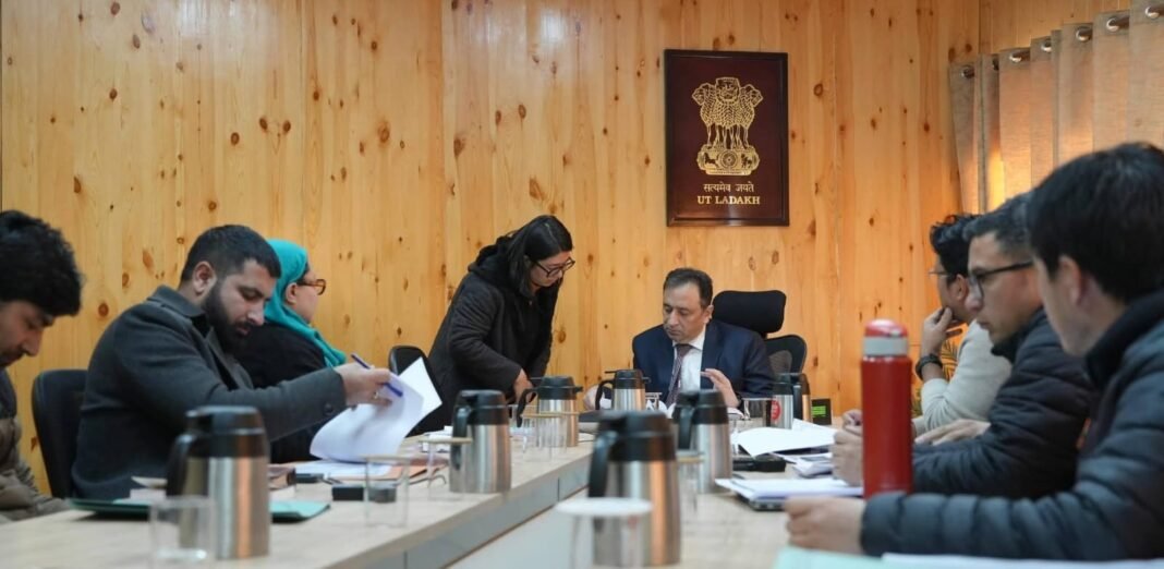 Chief Secretary Ashish Kundra reviews Finance, Planning and Estate Departments in Leh