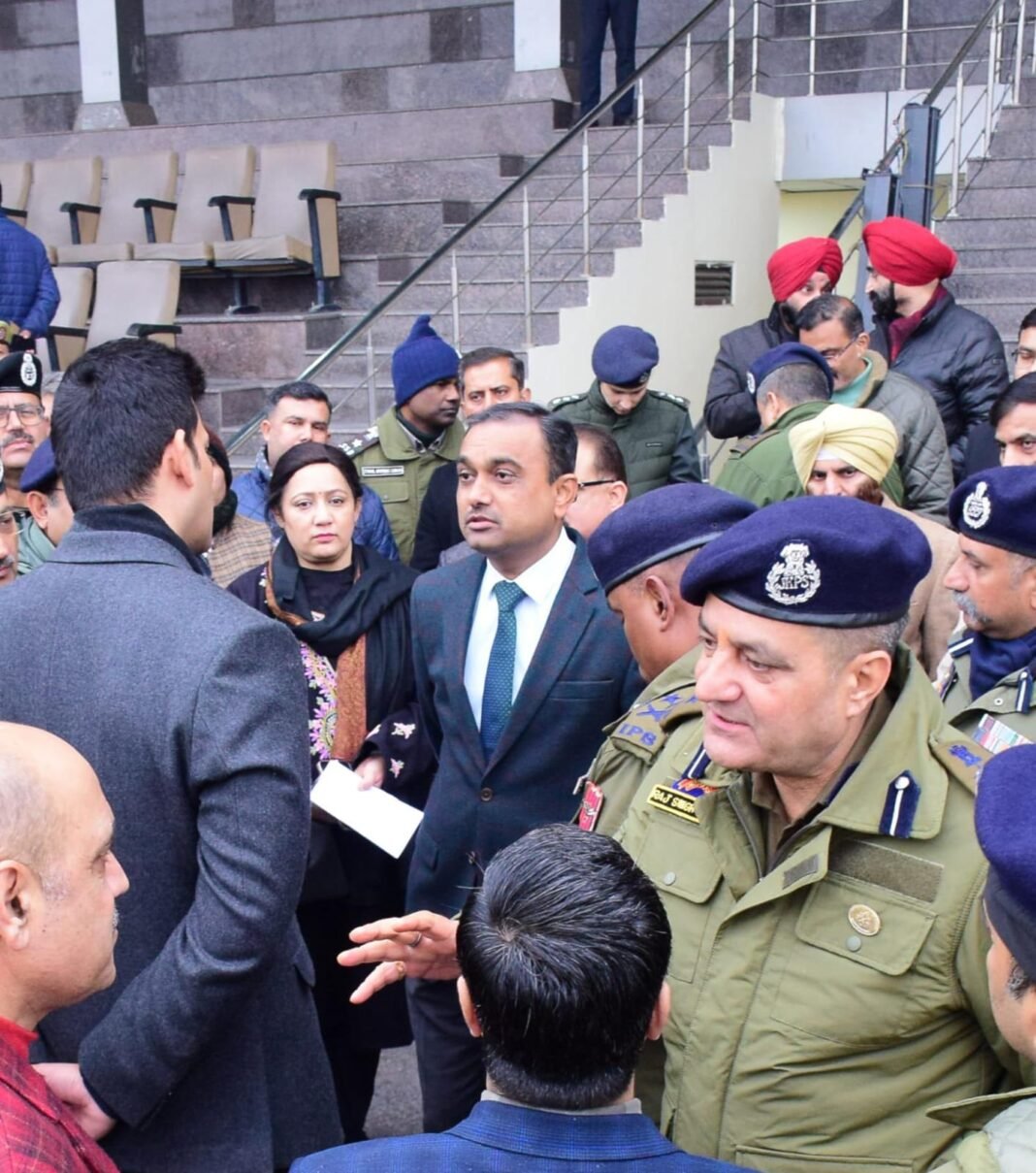Div Com and IGP Jammu review arrangements at M A stadium