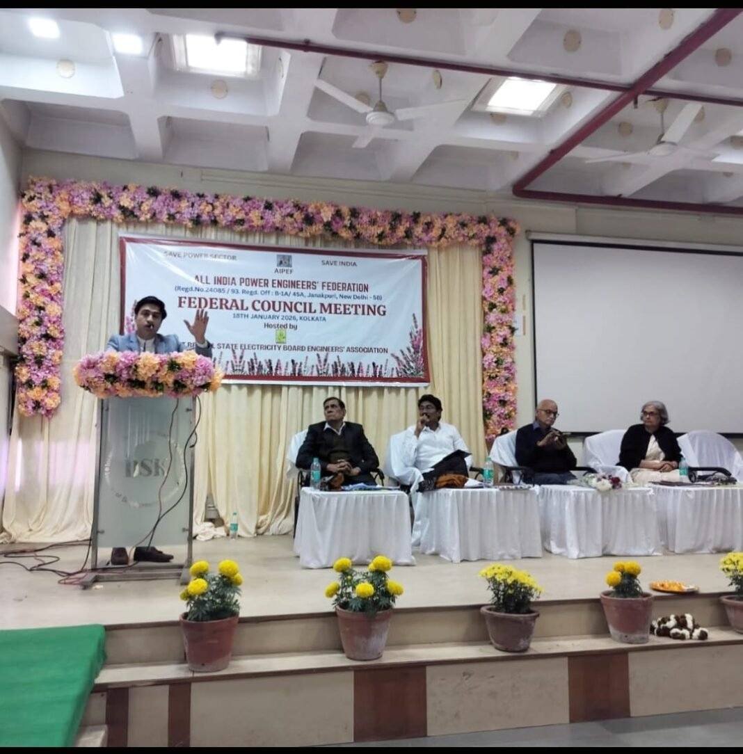 Er.Sachin Tickoo , Vice Chairman AIPEF attends Federal Council meeting at Kolkata