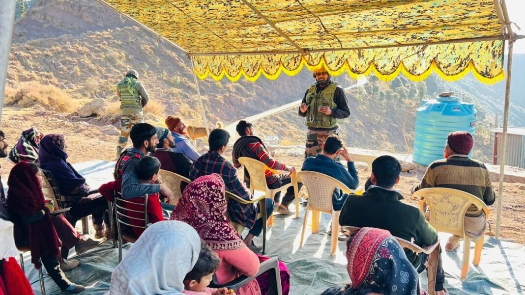 Indian Army Conducts Winter Diseases and Prevention Awareness Lecture at Sindhra, Rajouri